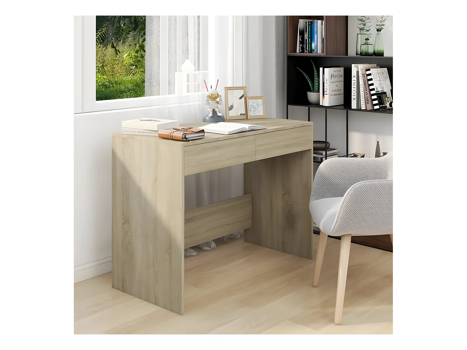 Bureau Chêne sonoma 101x50x76,5 cm Aggloméré