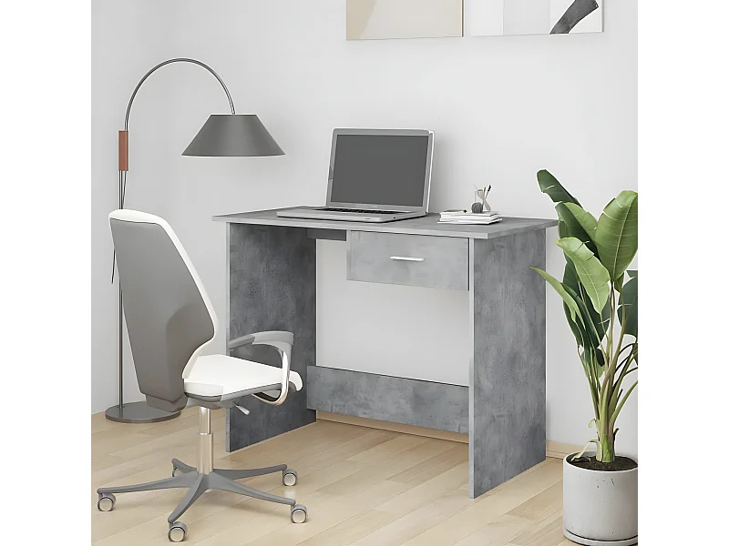 Bureau Gris béton 100 x 50 x 76 cm Aggloméré