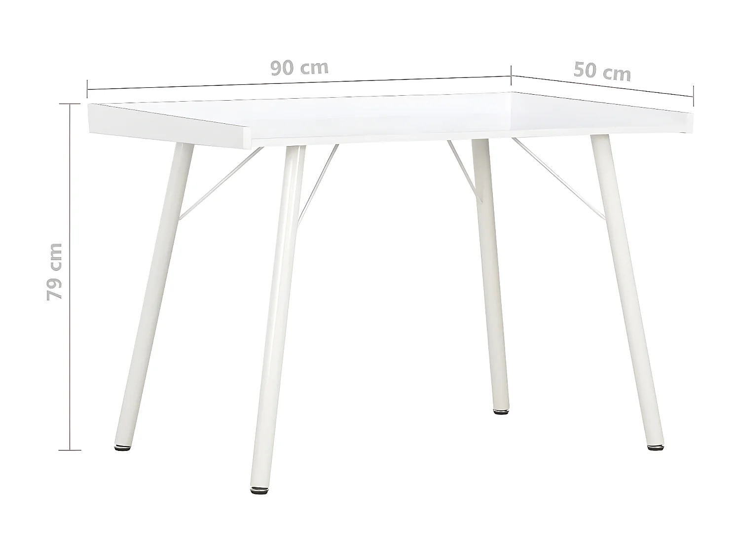 Bureau Blanc 90x50x79 cm