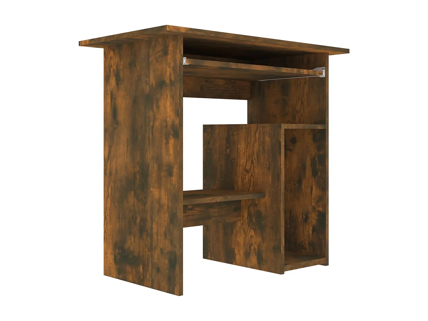 Bureau 80x45x74 cm bewerkt hout gerookt eikenkleurig