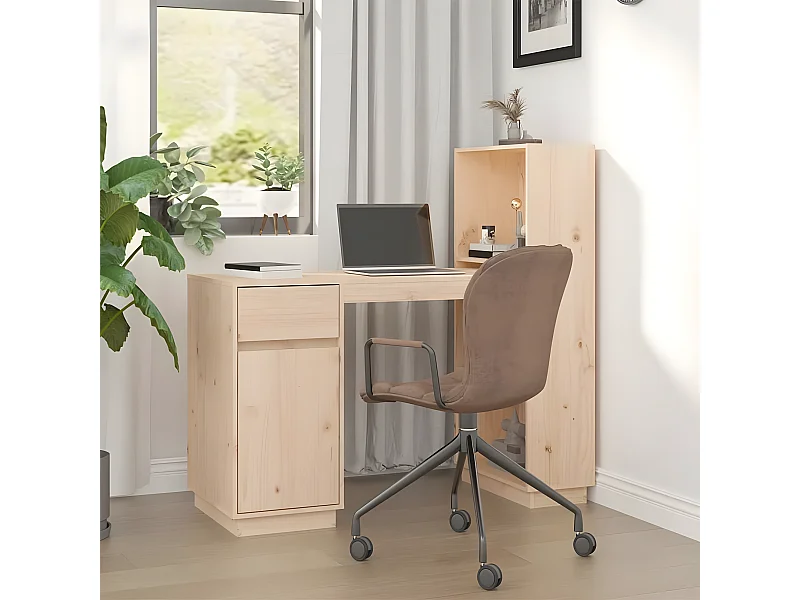 Bureau 110x53x117 cm massief grenenhout