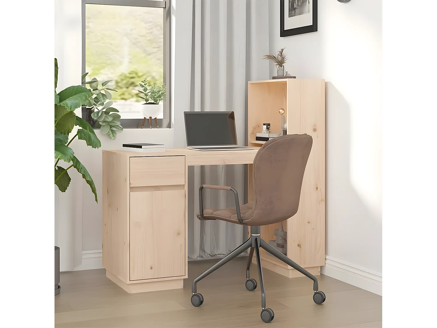 Bureau 110x53x117 cm massief grenenhout