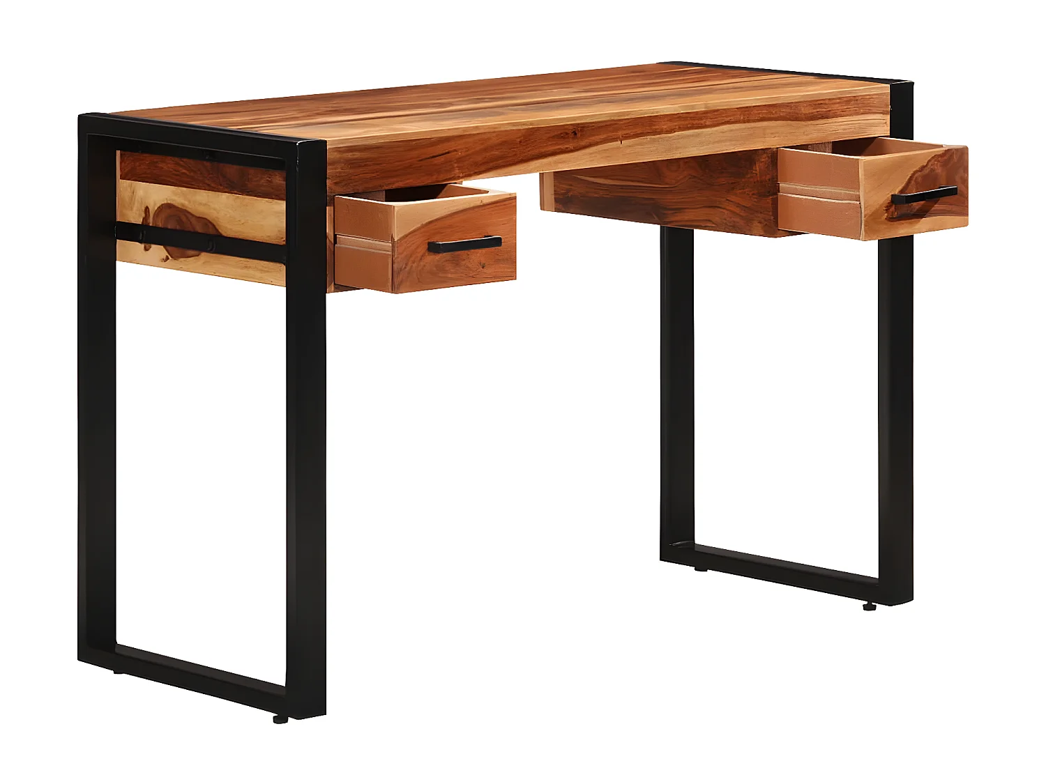 Escritorio con 2 cajones madera maciza de sheesham 110x50x77 cm