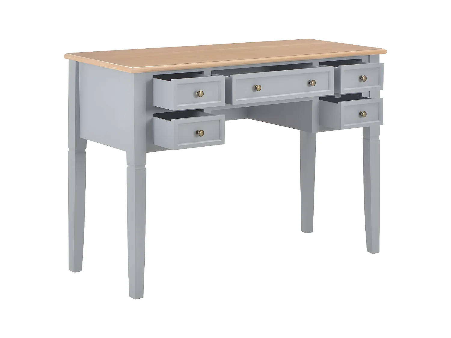 Escritorio de madera gris 109,5x45x77,5 cm