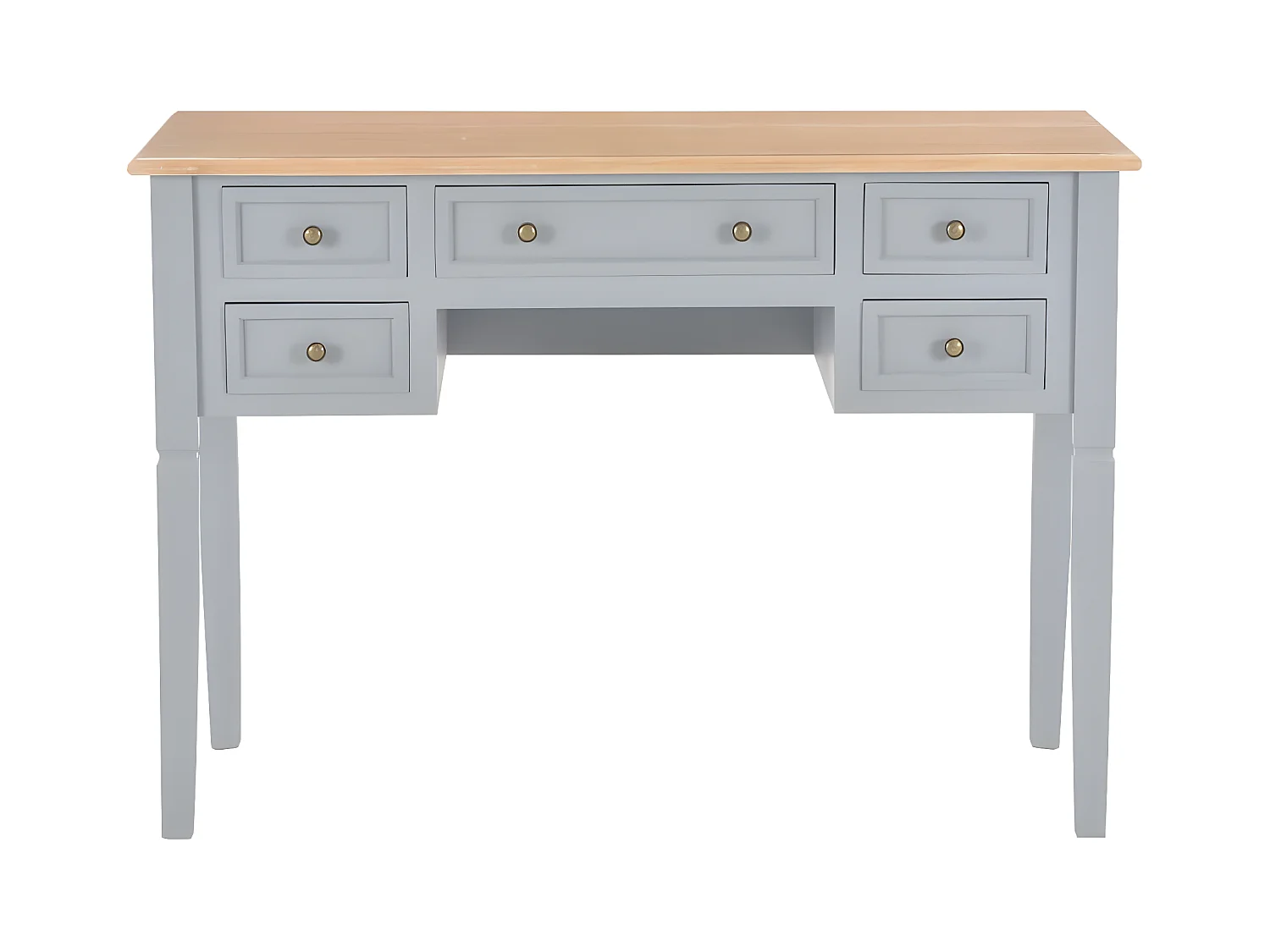 Escritorio de madera gris 109,5x45x77,5 cm