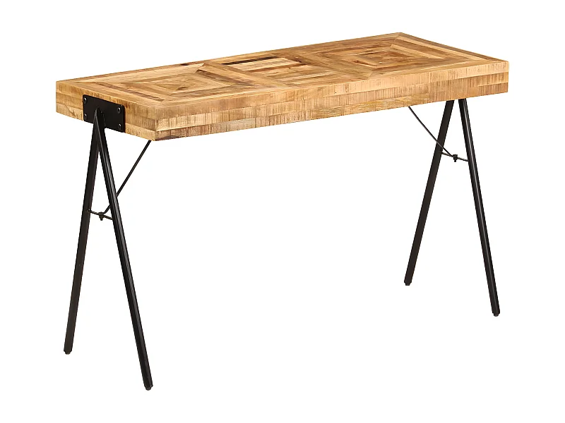 Mesa de escritorio de madera maciza de mango 118x50x75 cm