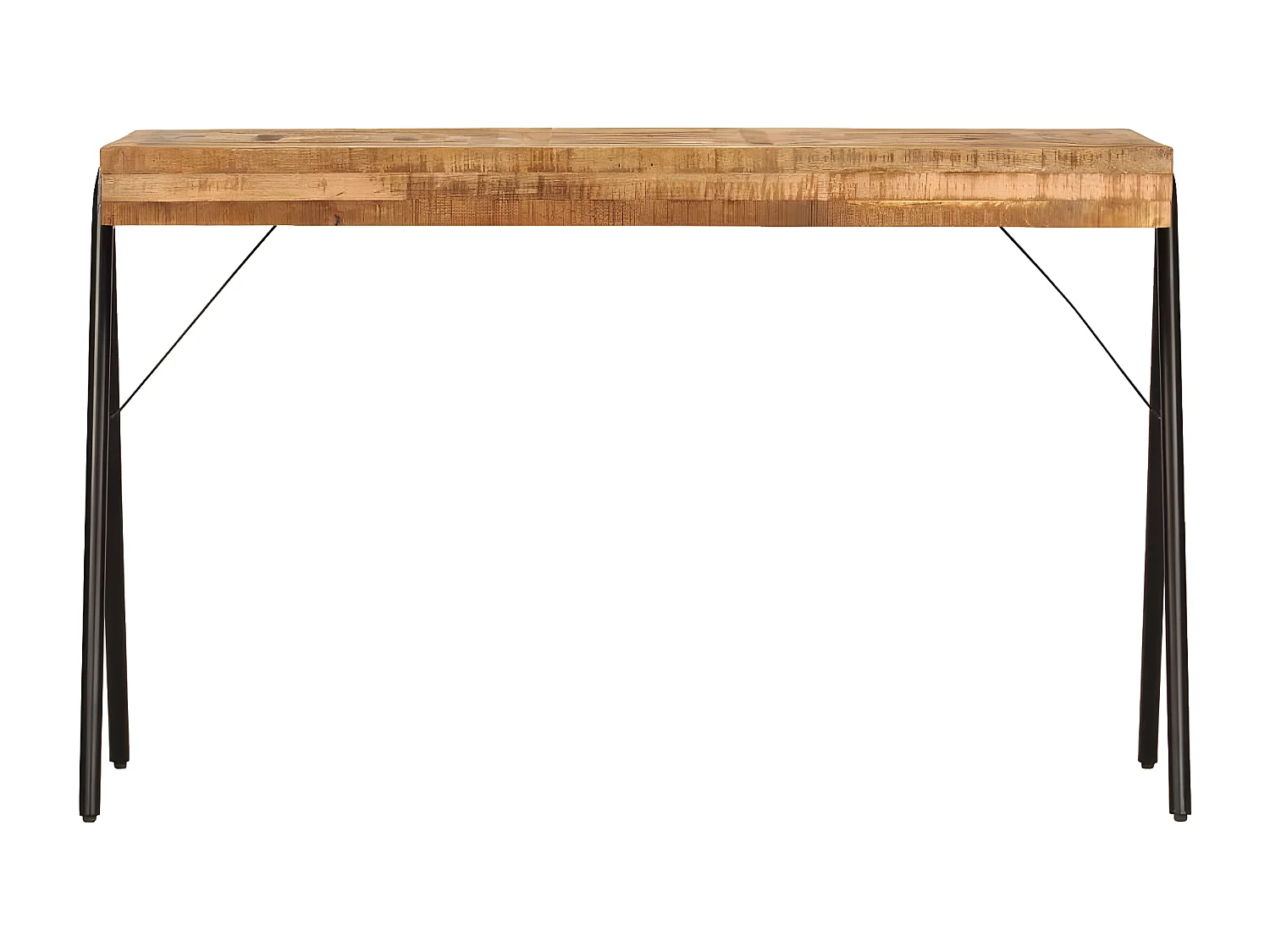 Mesa de escritorio de madera maciza de mango 118x50x75 cm