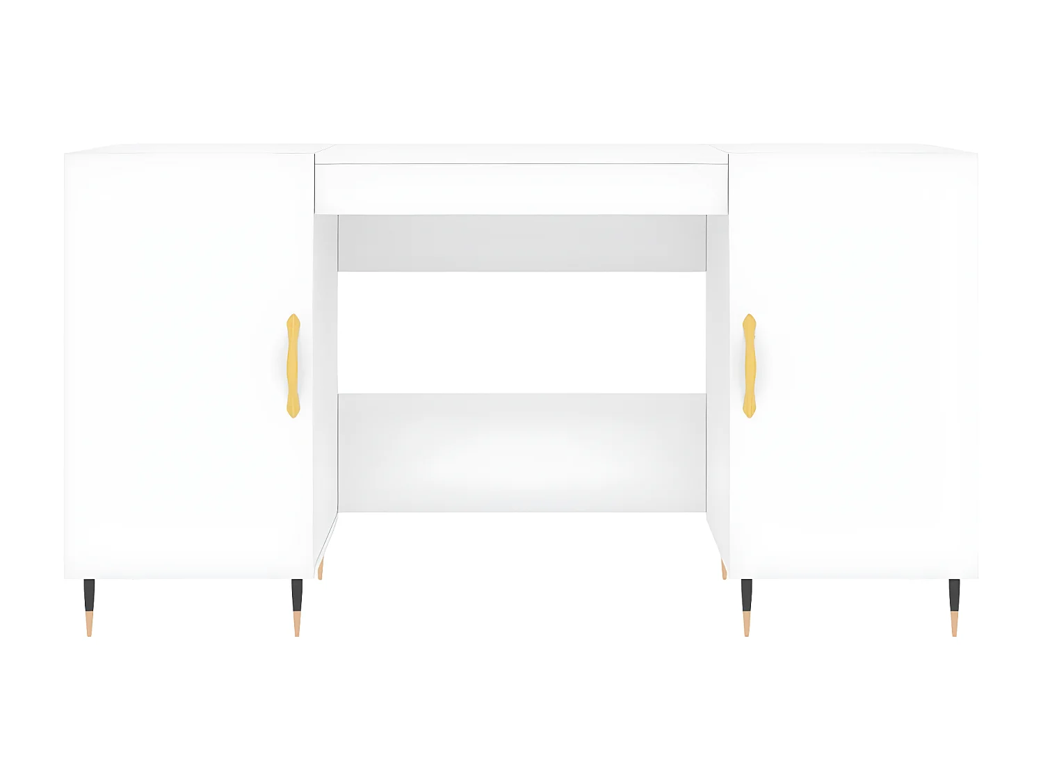 Bureau blanc 140x50x75 cm bois d'ingénierie