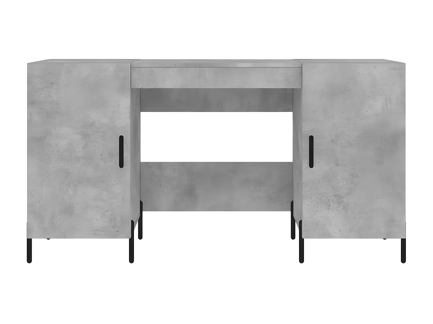 Bureau gris béton 140x50x75 cm bois d'ingénierie