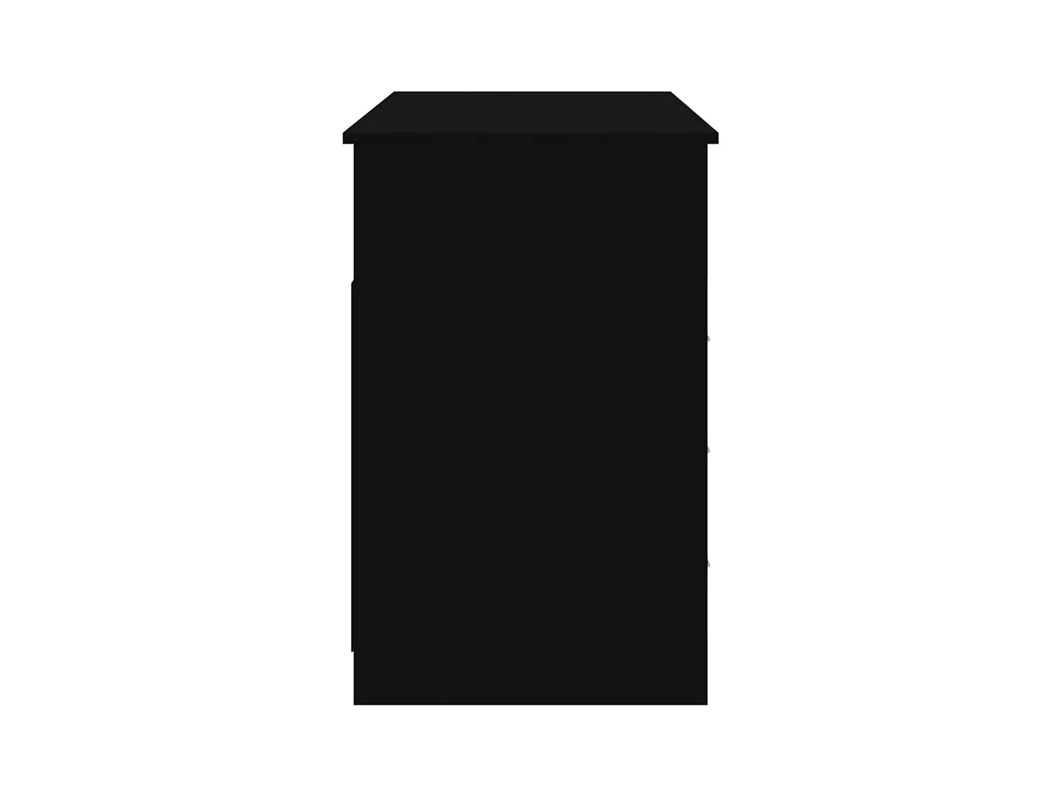 Bureau avec tiroirs Noir 102x50x76 cm Bois d'ingénierie