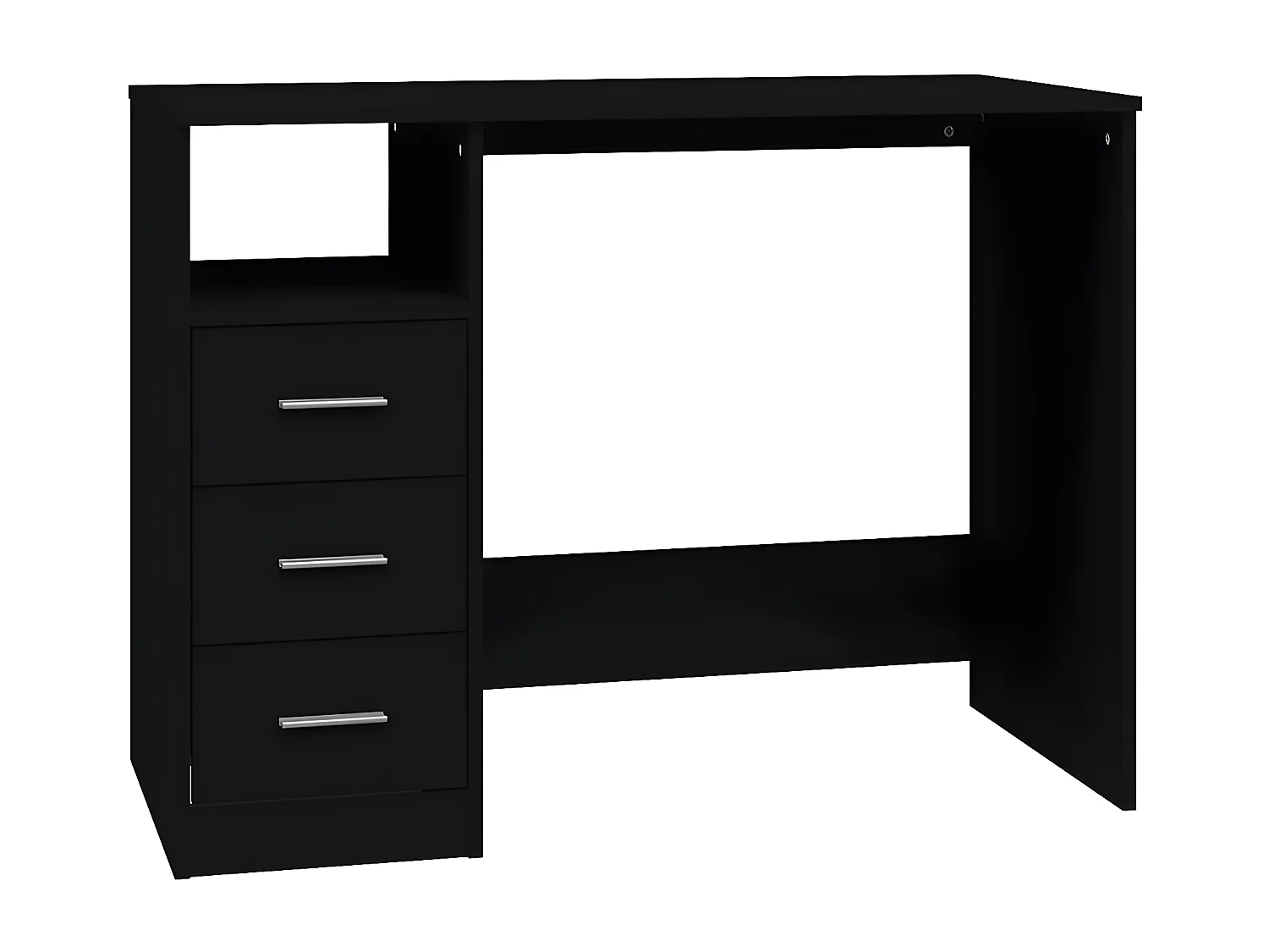 Bureau avec tiroirs Noir 102x50x76 cm Bois d'ingénierie