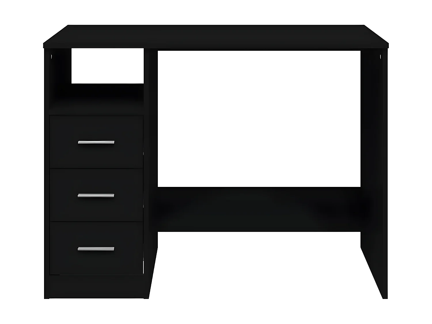 Bureau avec tiroirs Noir 102x50x76 cm Bois d'ingénierie