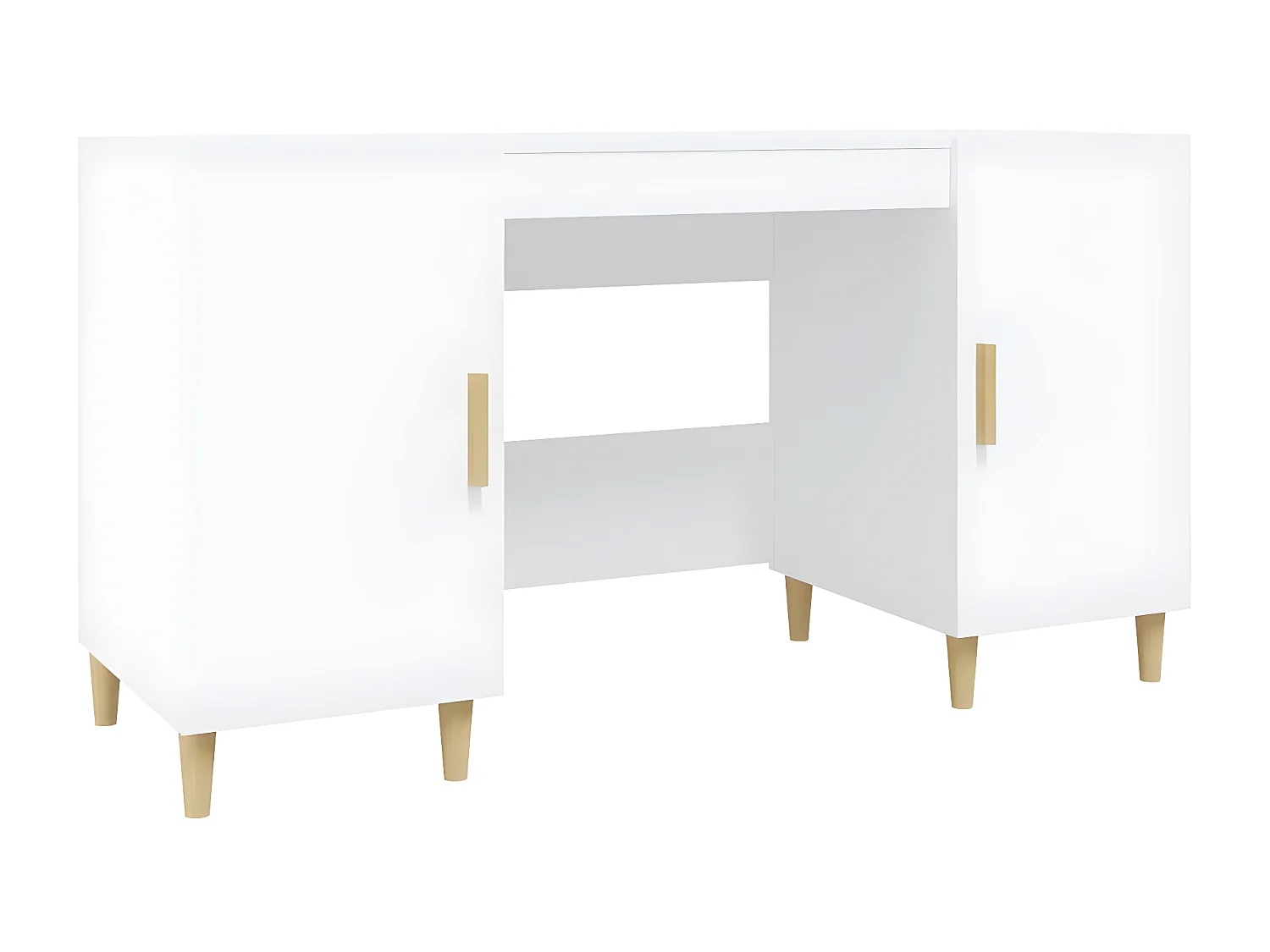 Bureau Blanc 140x50x75 cm Bois d'ingénierie