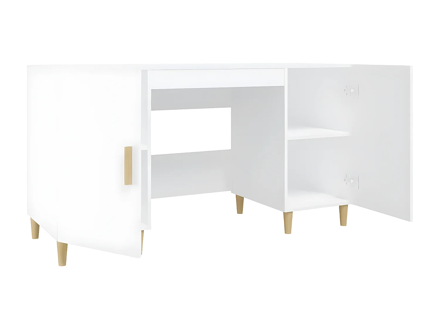 Bureau Blanc 140x50x75 cm Bois d'ingénierie