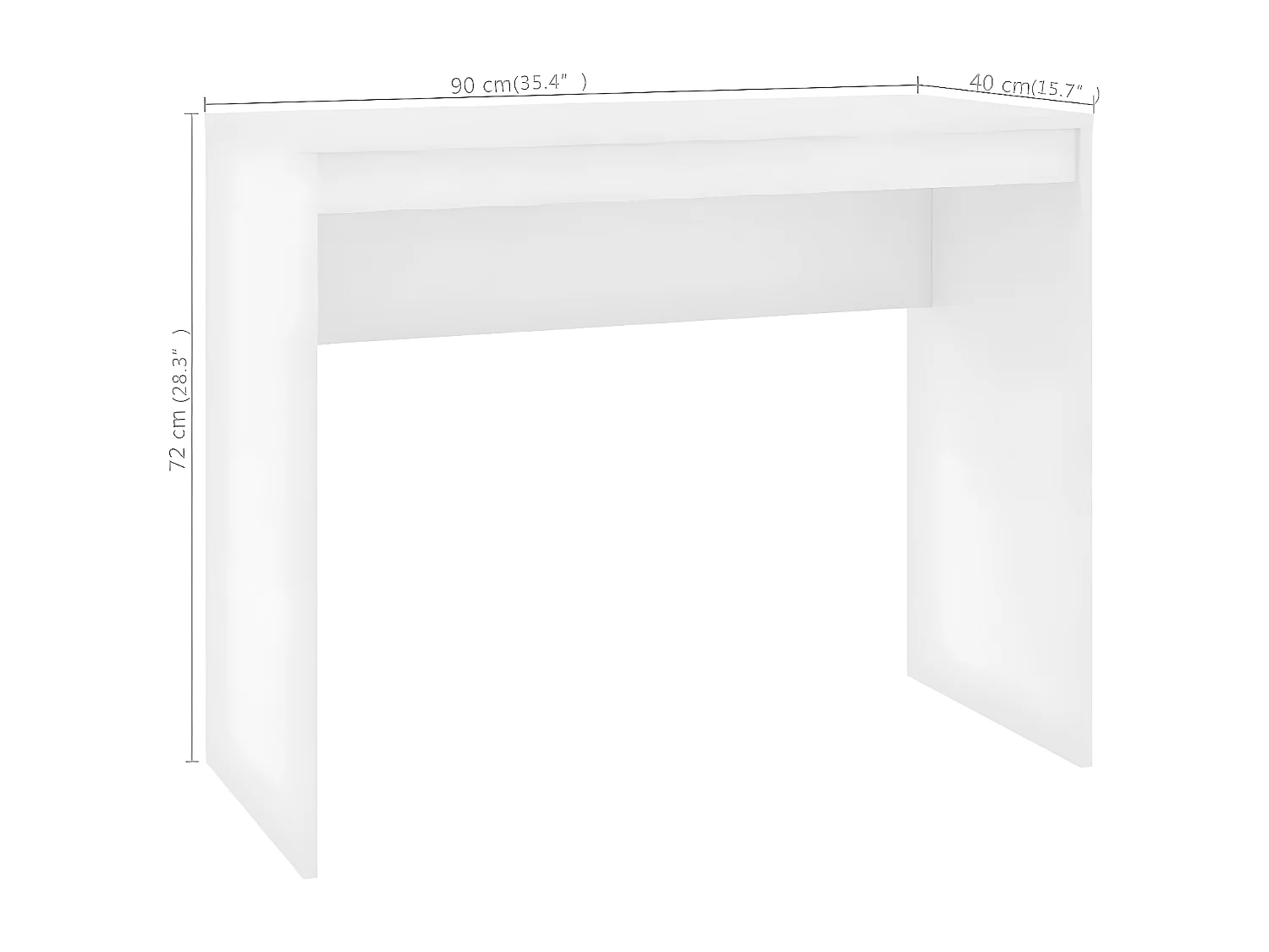 Bureau Blanc 90x40x72 cm Bois d'ingénierie