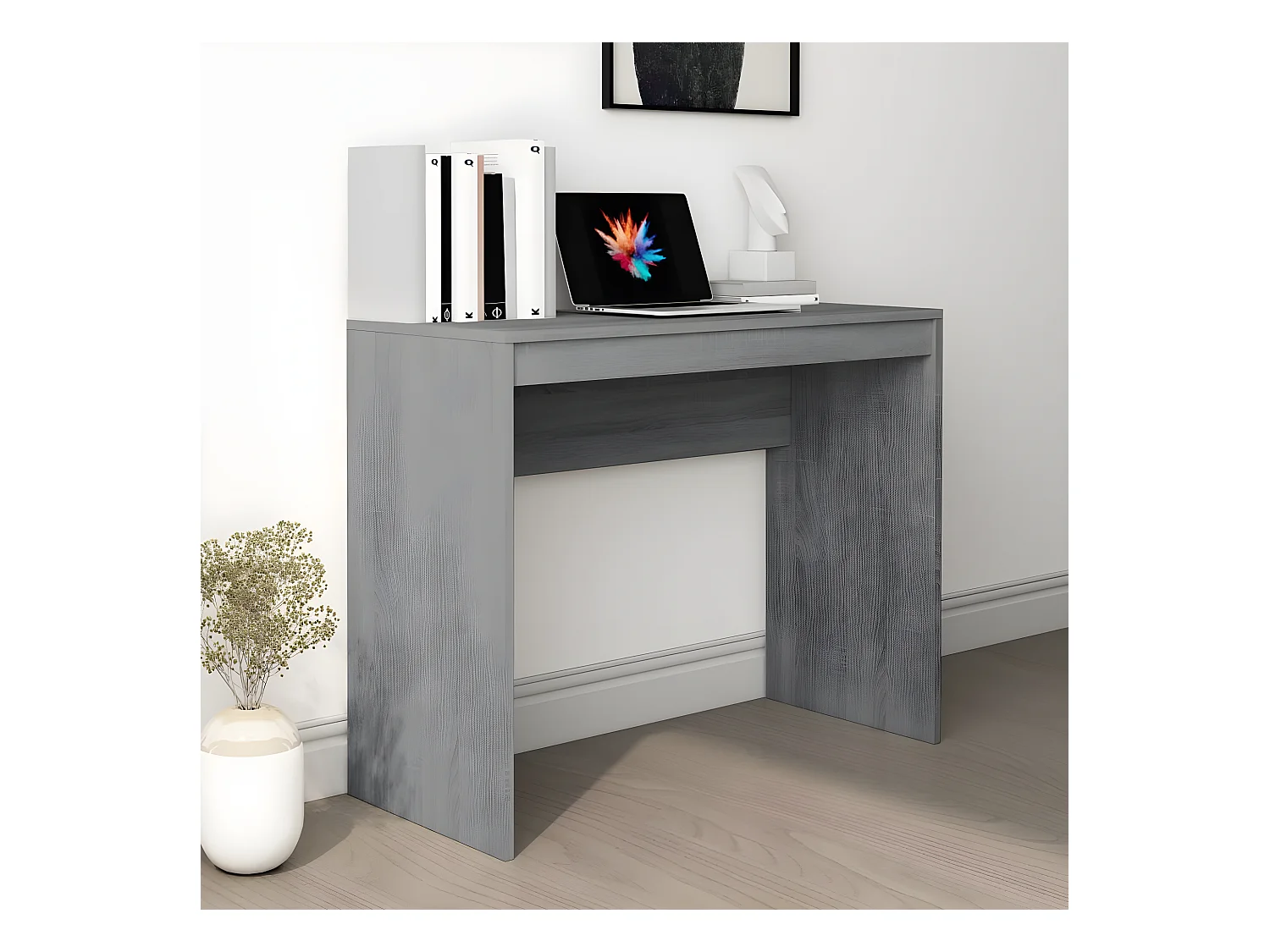 Bureau Sonoma gris 90x40x72 cm Bois d'ingénierie