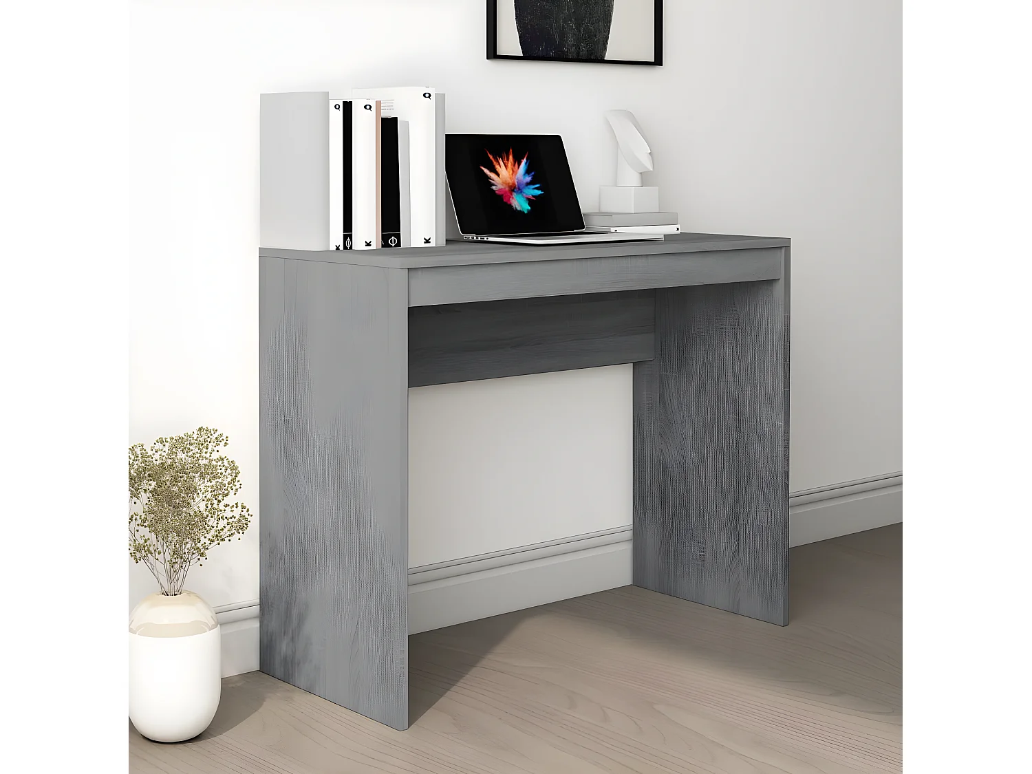 Bureau Sonoma gris 90x40x72 cm Bois d'ingénierie