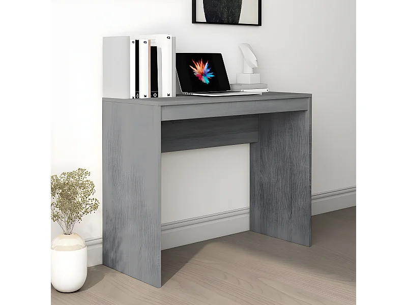 Bureau Sonoma gris 90x40x72 cm Bois d'ingénierie