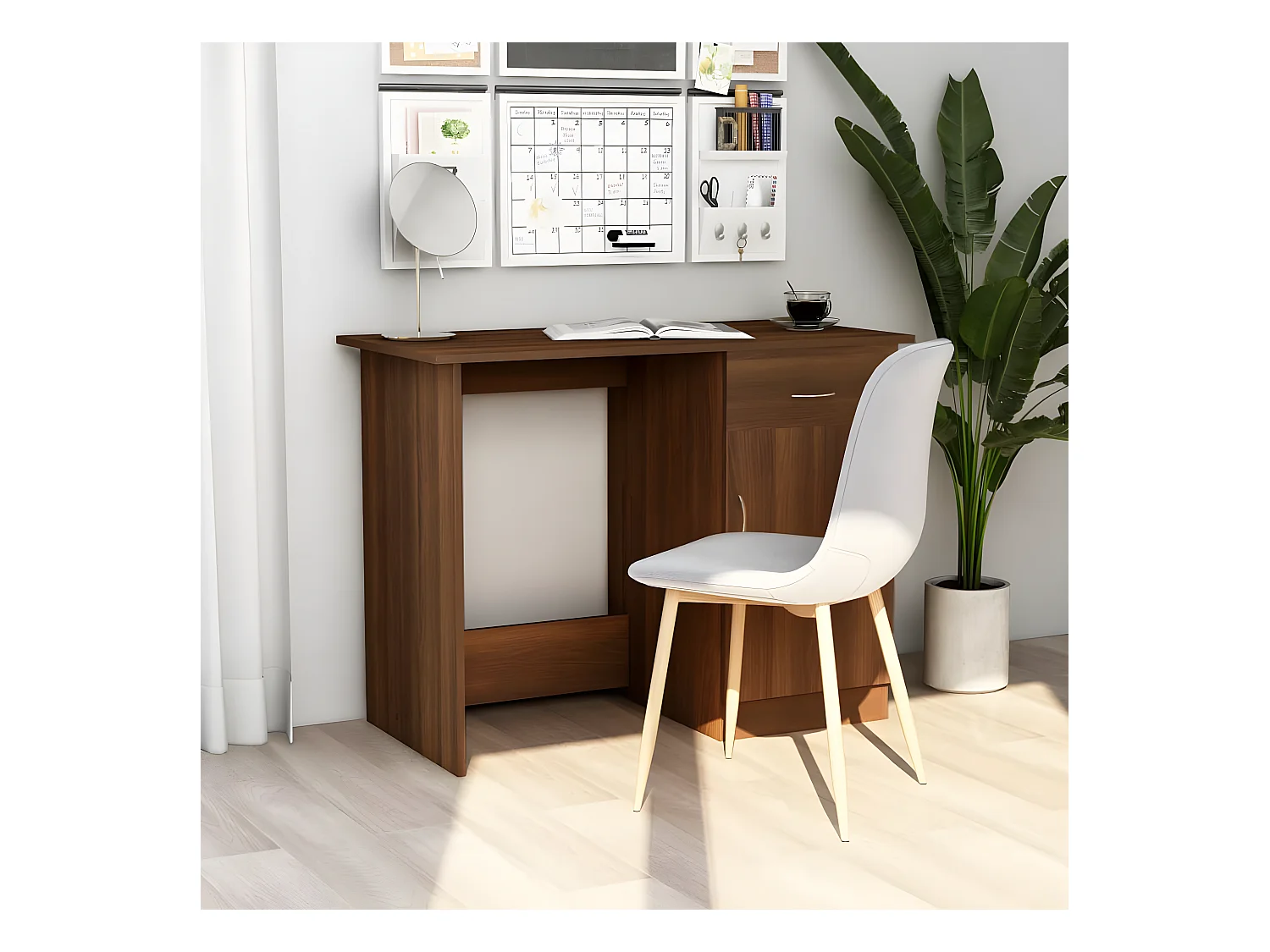 Bureau Chêne marron 100x50x76 cm Bois d'ingénierie