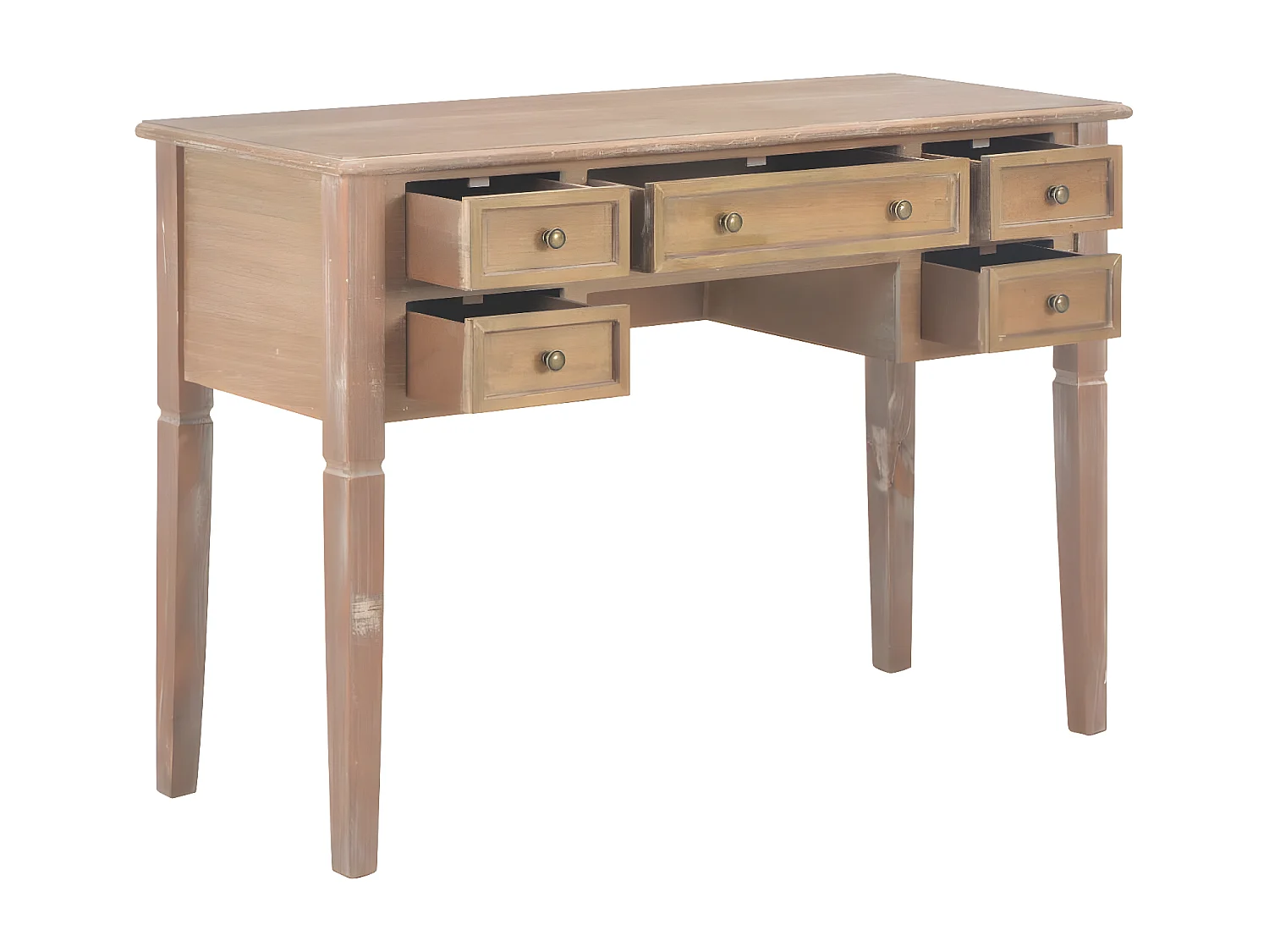 Schrijftafel 109,5x45x77,5 cm hout bruin