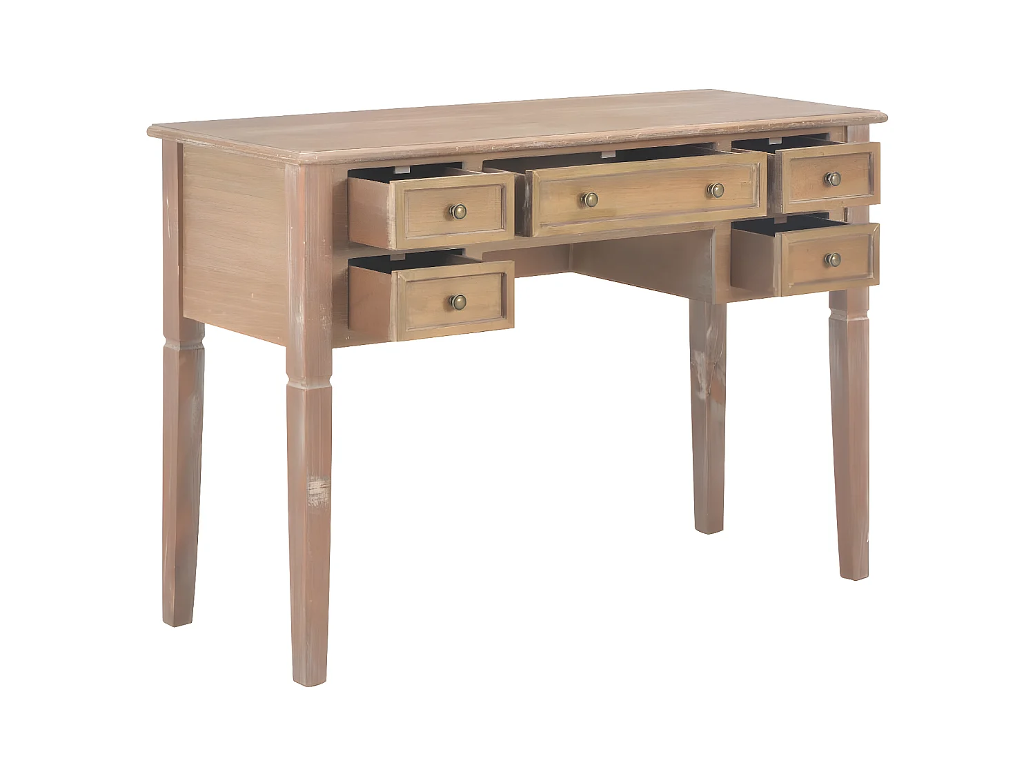 Escritorio de madera marrón 109,5x45x77,5 cm