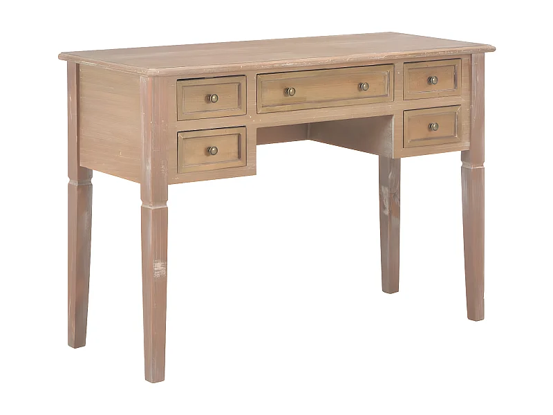 Escritorio de madera marrón 109,5x45x77,5 cm