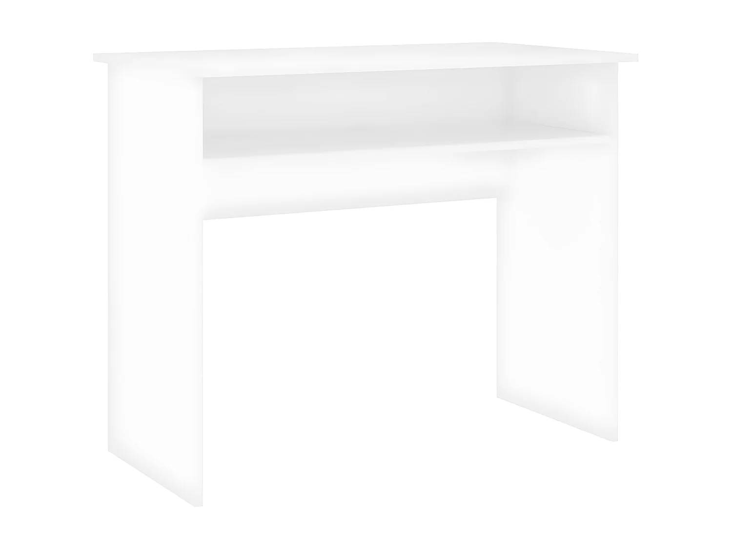 Bureau 90x50x74 cm bewerkt hout wit