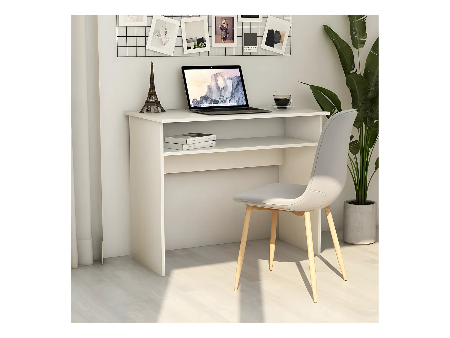 Bureau Blanc 90x50x74 cm Bois d'ingénierie