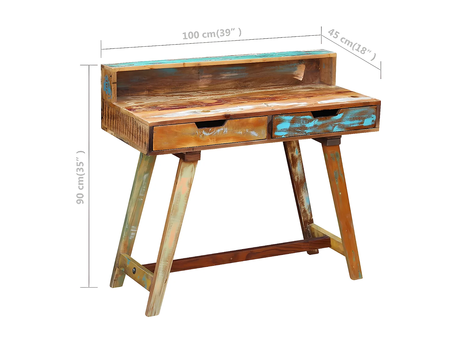 Bureau Bois de récupération massif