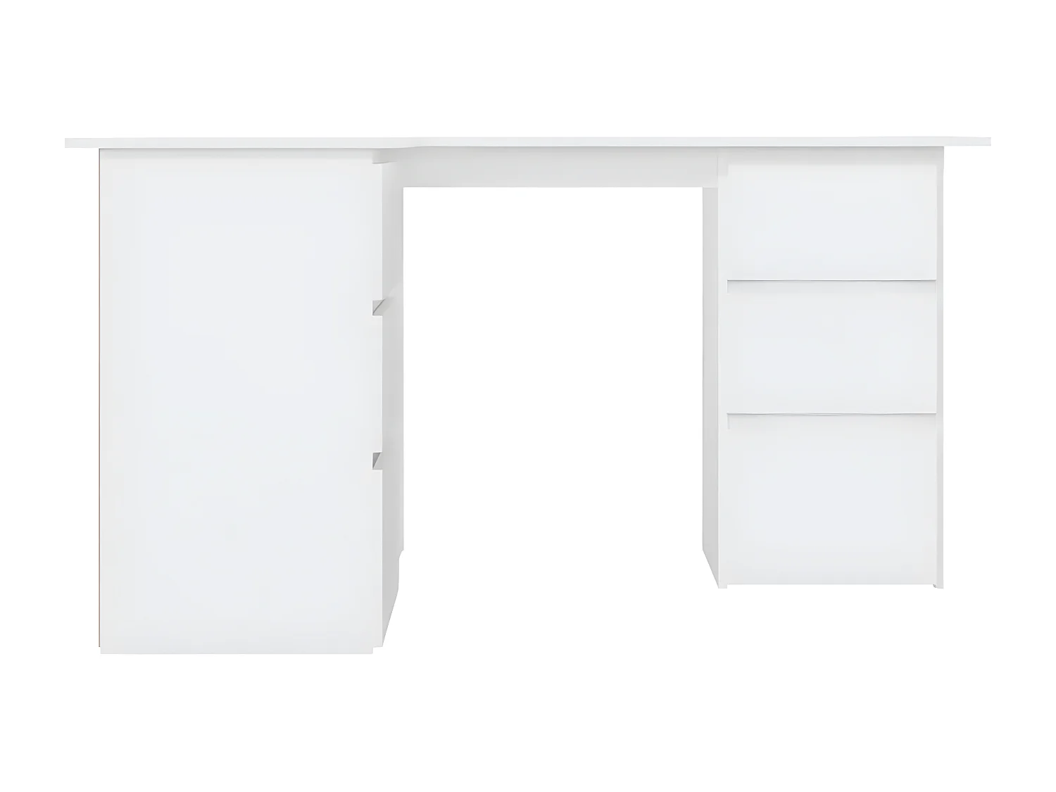 Escritorio de esquina madera contrachapada blanco 145x100x76 cm