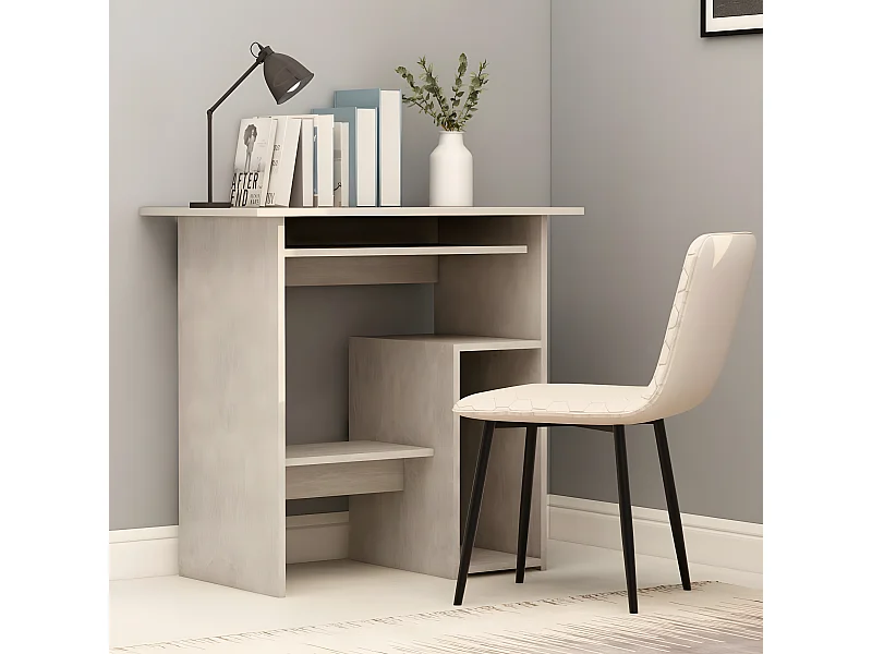 Bureau Gris béton 80 x 45 x 74 cm Aggloméré