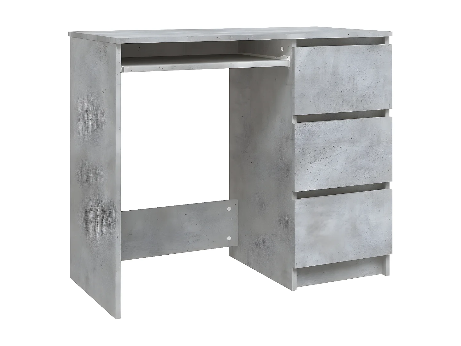 Bureau Gris béton 90x45x76 cm Aggloméré