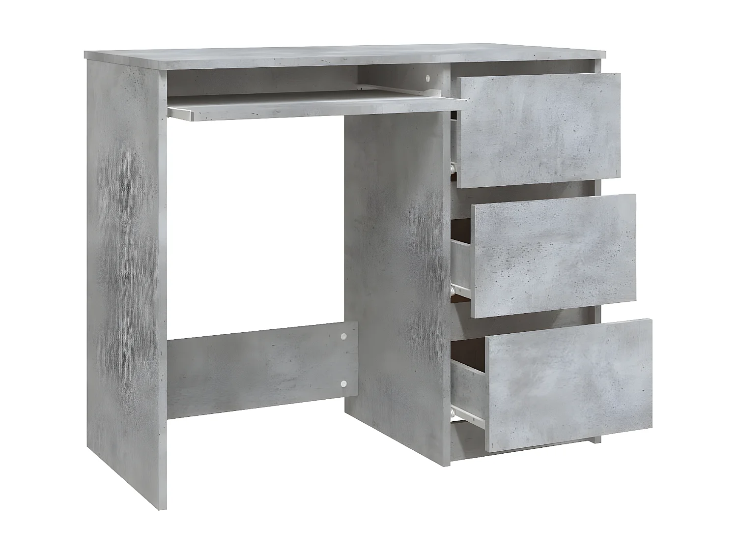 Bureau Gris béton 90x45x76 cm Aggloméré