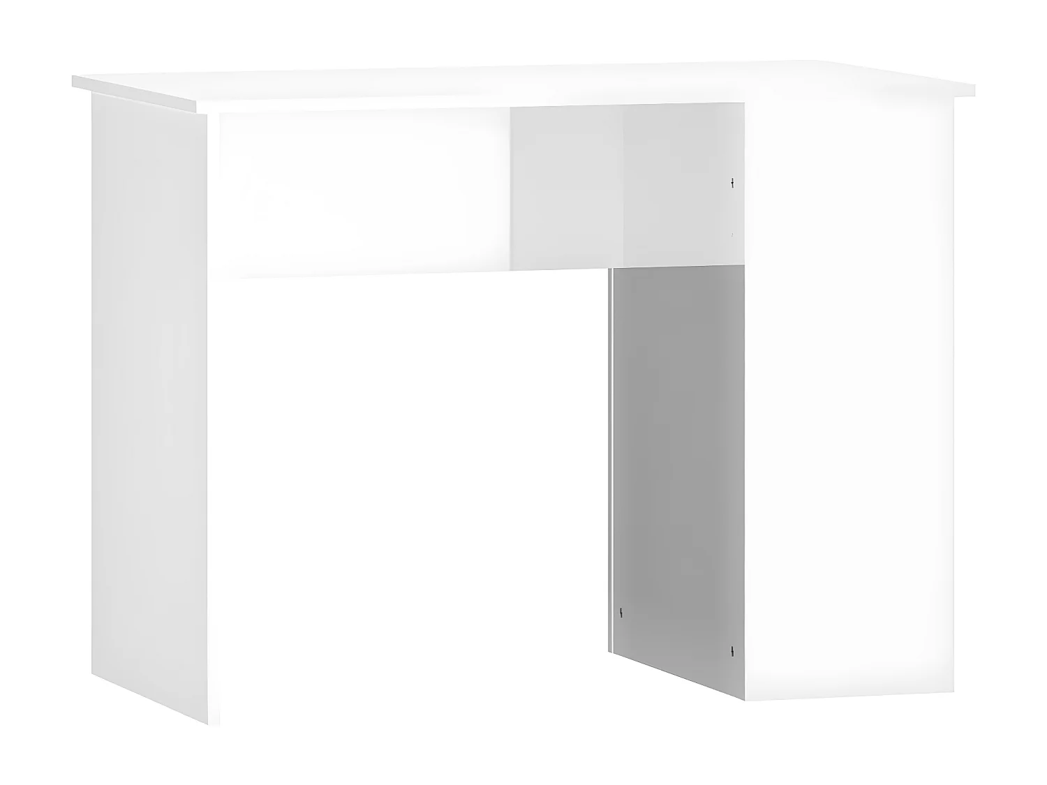Bureau Blanc brillant 100x55x75 cm Bois d'ingénierie