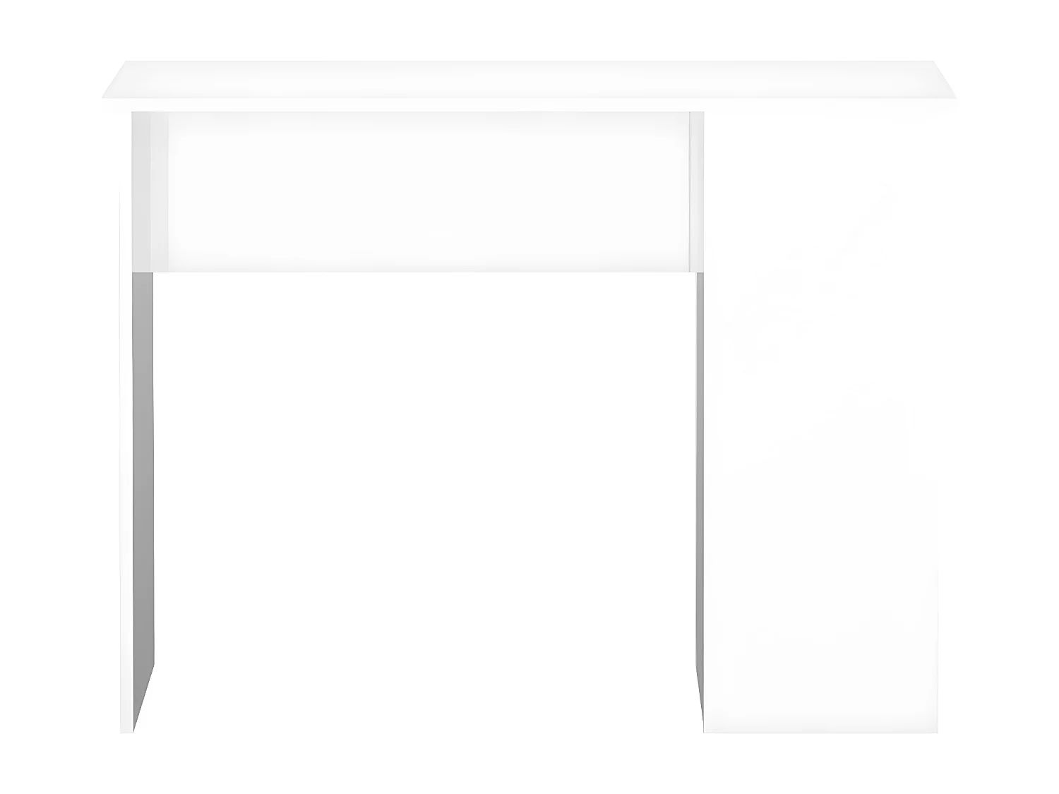 Bureau Blanc brillant 100x55x75 cm Bois d'ingénierie