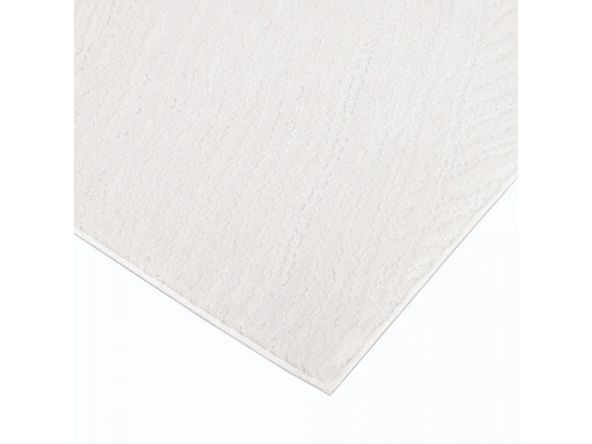 tapis chambre 80x150 tissé crème rectangle motif uni DAMCIA