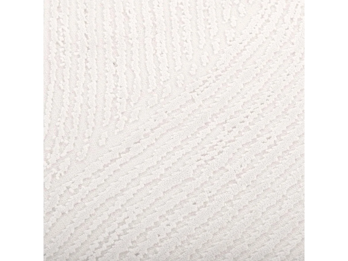 tapis chambre 80x150 tissé crème rectangle motif uni DAMCIA