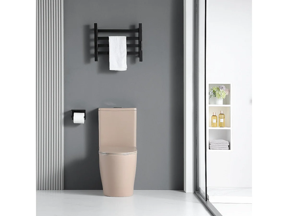 Toilette WC à poser CIPOLI en céramique beige mat