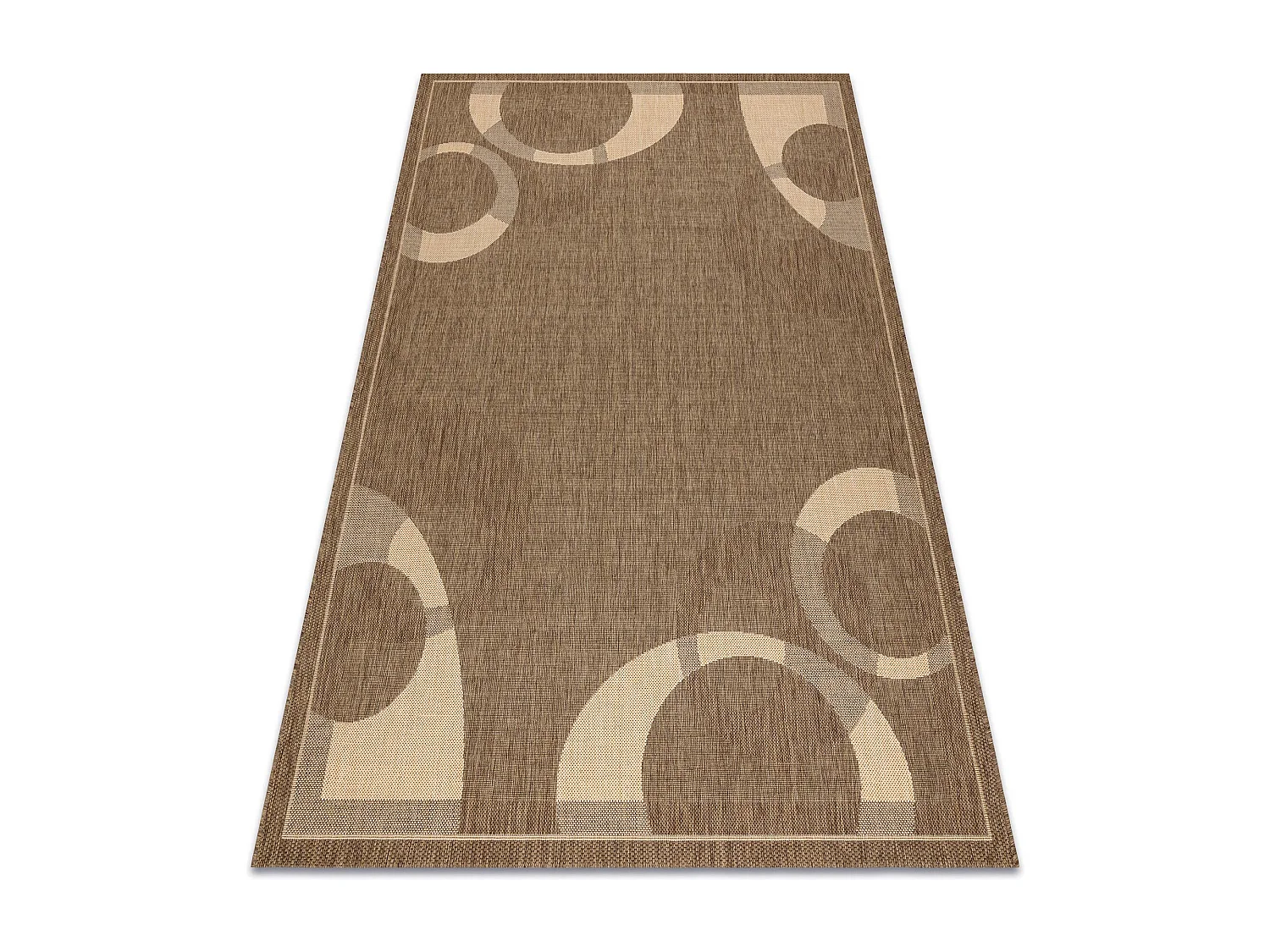 TAPIS EN CORDE SIZAL FLOORLUX 20078 café / mais 120x170 cm