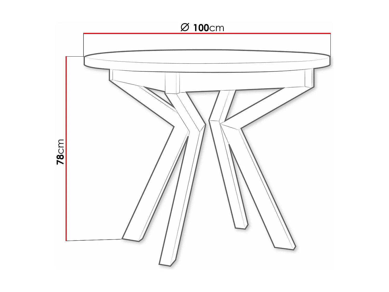 Table Victorville 368, Chêne Artisan|Noir, 78cm, Stratifié, Métal