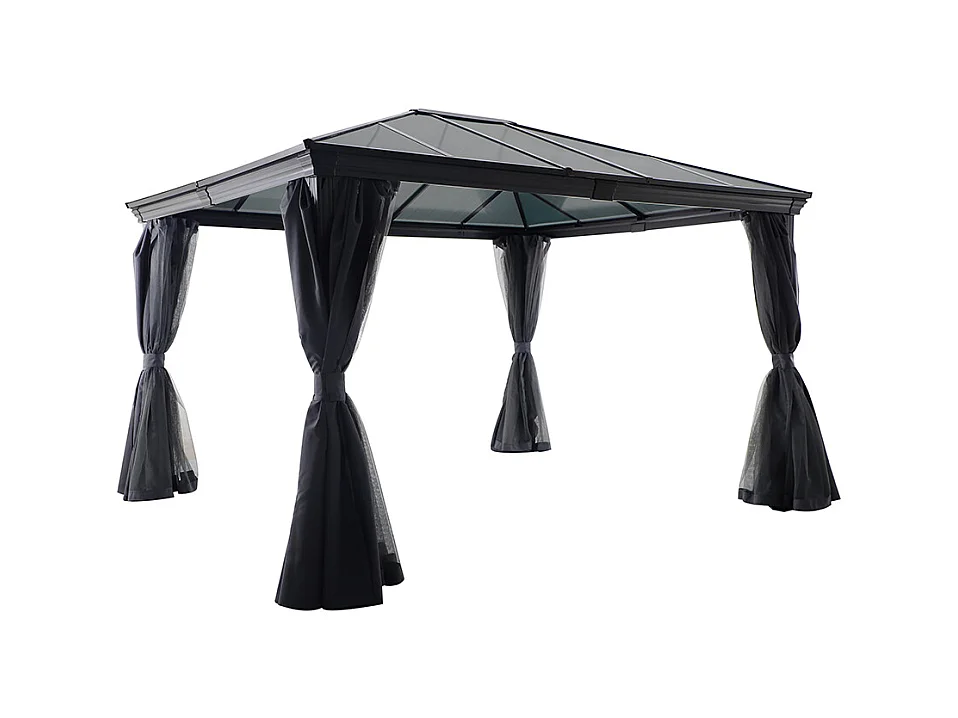 Tonnelle de jardin en aluminium Belize - 3 x 3,6 m - Hespéride