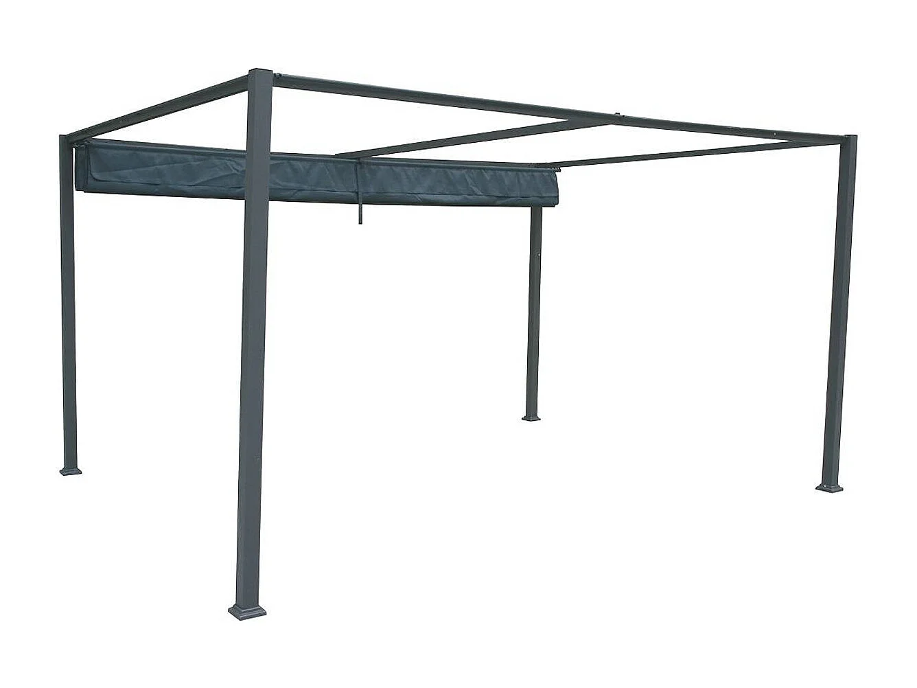 Tonnelle de jardin en aluminium ardoise Palmeira 4 x 3 m - Hespéride