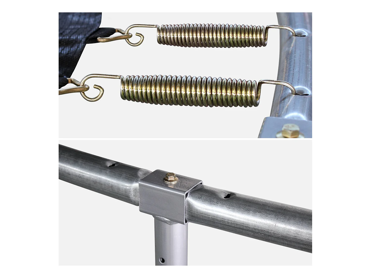 Trampolín con pack de accesorios de 430cm gris