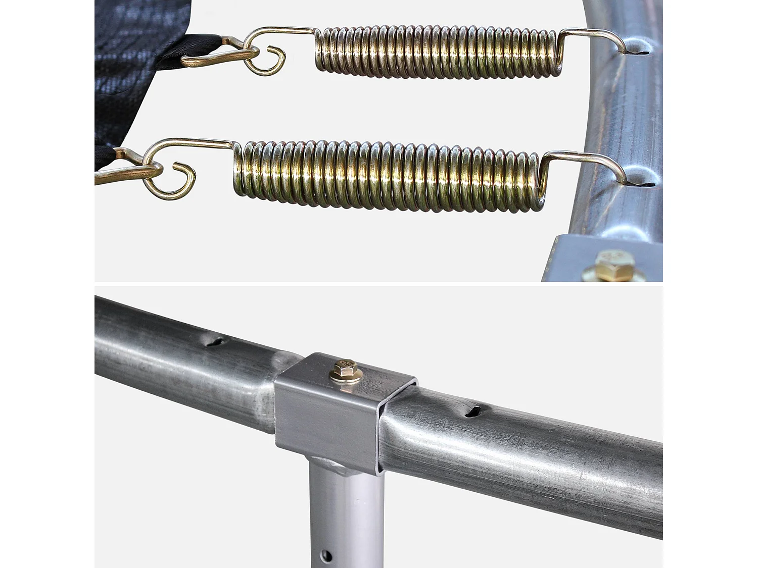 Trampolín con pack de accesorios de 430cm gris