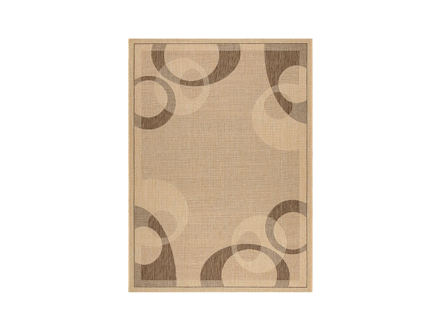TAPIS EN CORDE SIZAL FLOORLUX 20078 mais / café 80x150 cm