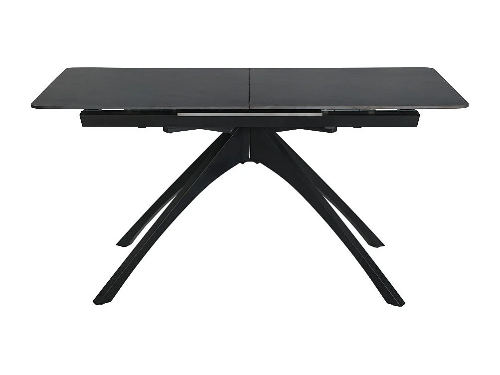 Uitschuifbare tafel voor 4/8 personen op zwarte pier 150/200x76 cm