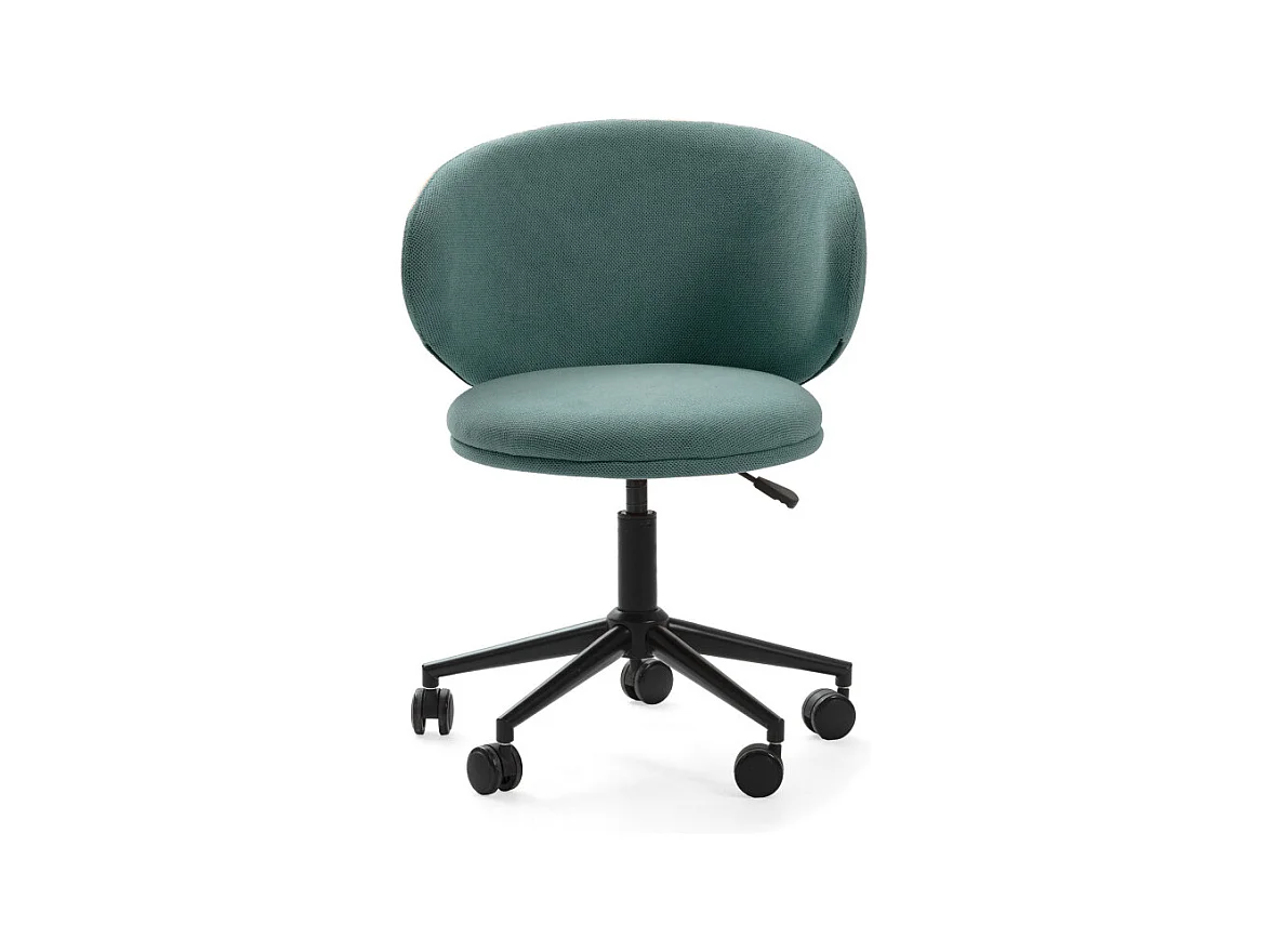 Havel - Chaise de bureau en tissu et métal - Vert eucalyptus