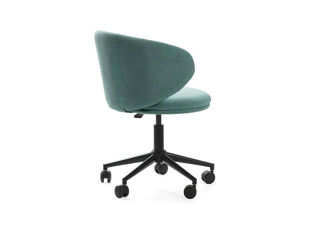 Havel - Chaise de bureau en tissu et métal - Vert eucalyptus