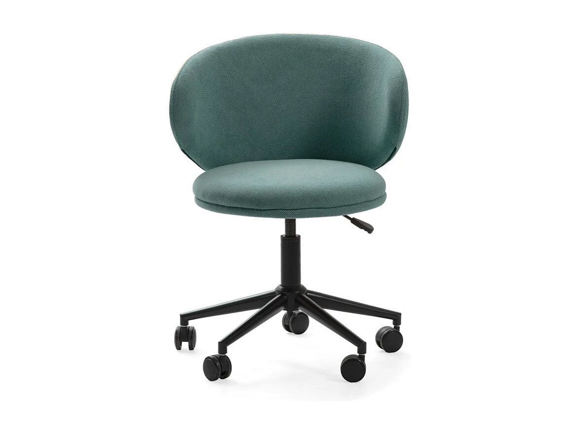 Havel - Chaise de bureau en tissu et métal - Vert eucalyptus