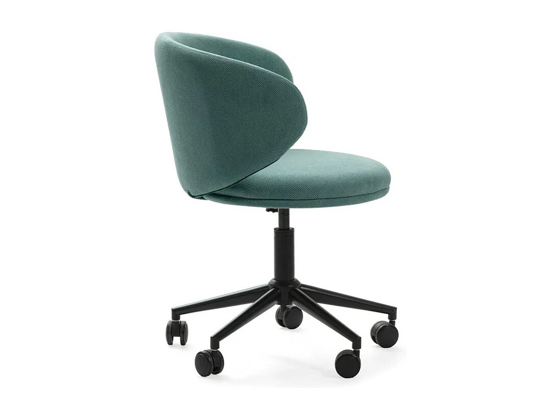 Havel - Chaise de bureau en tissu et métal - Vert eucalyptus